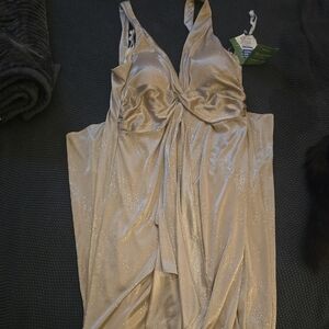 Elegant Asymmetrical Cream Dress